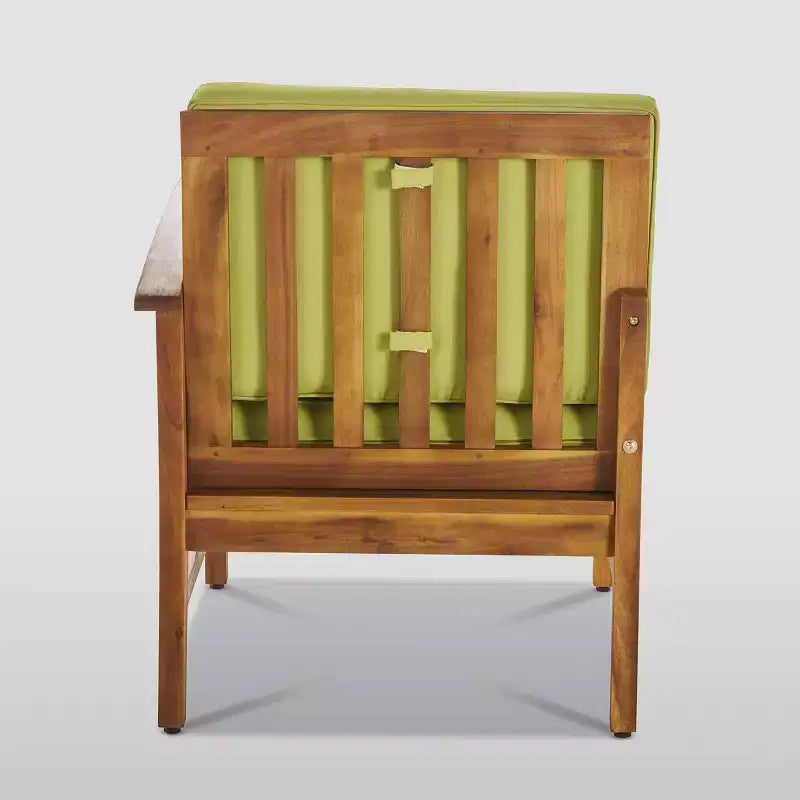 Ensemble de salon de jardin 10 pièces Perla Acacia Wood – Teck/Vert – Christopher Knight Home