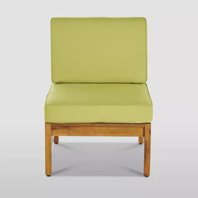 Ensemble de salon de jardin 10 pièces Perla Acacia Wood – Teck/Vert – Christopher Knight Home
