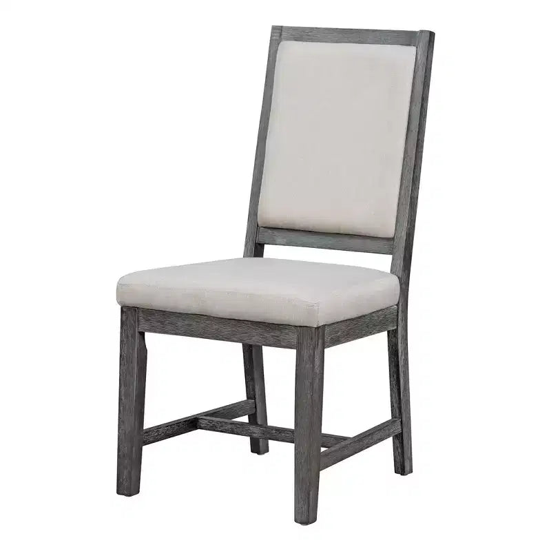 Ensemble de salle à manger de ferme Whisen 5 pièces, comprenant une table à manger ronde extensible et 4 chaises rembourrées.