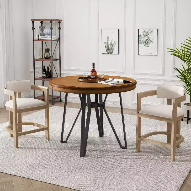 Ensemble de bar 3 pièces Christopher Knight Home Emily en bois et métal rembourré