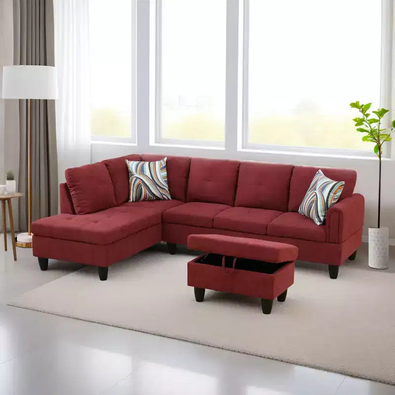 Ensemble de canapés 3 pièces luxueux en velours chenille : confort à double ressort