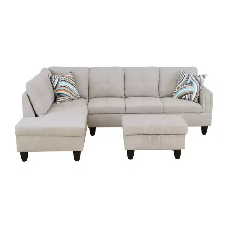 Luxurious Chenille Velvet 3-Piece Sofa Set: Dual Spring Comfort