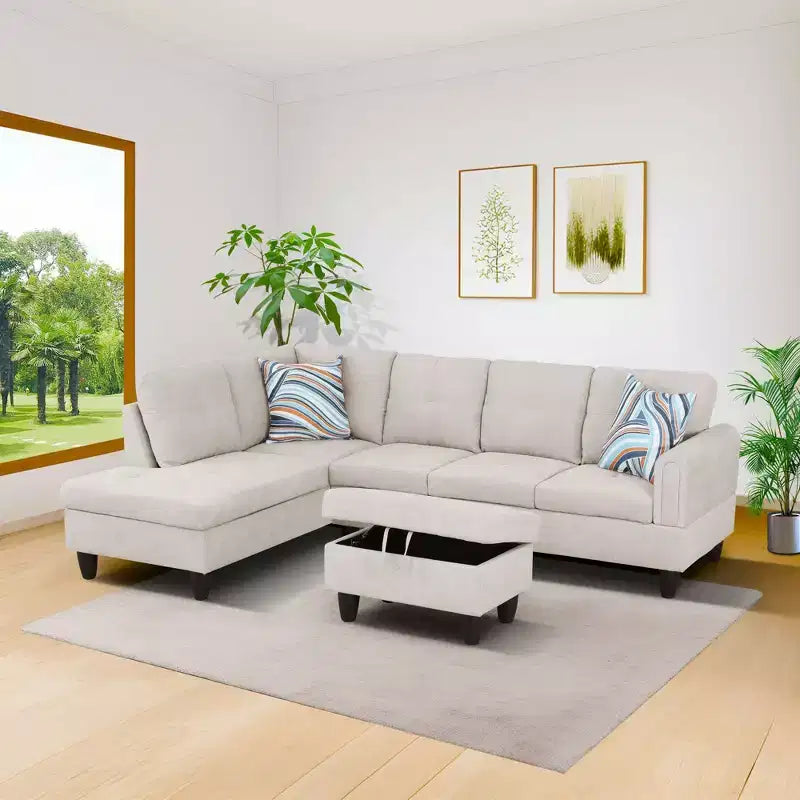 Canapé en velours chenille, ensemble trois pièces pour salon, avec ressorts double couche et confort moelleux