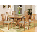 Dining Room Set-Oval Table With Leaf And 6 Dining Chairs