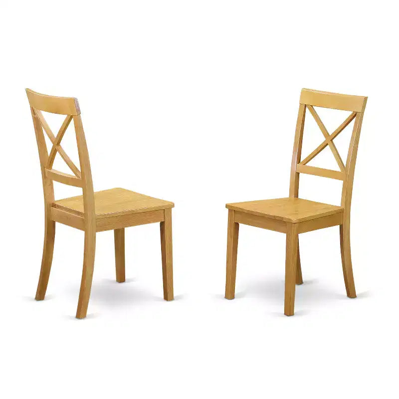 Ensemble table à manger carrée en chêne HomeStock OXBO5 pour 4