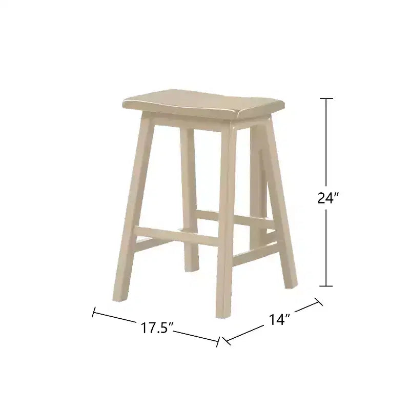 Ensemble de salle à manger 3 pièces en bois hauteur comptoir Simple Relax, couleur Buttermilk