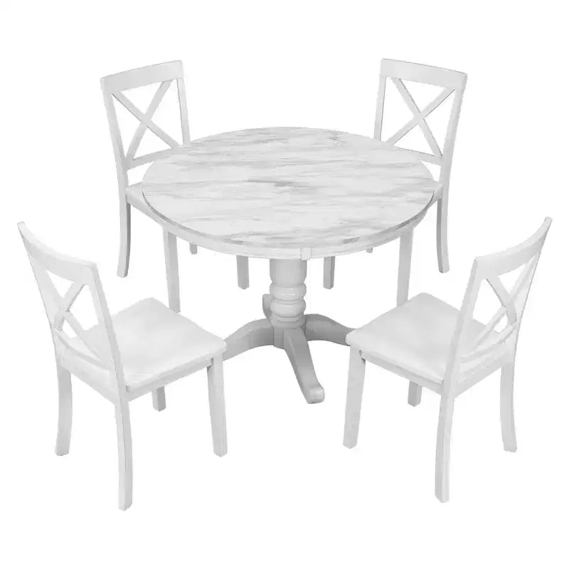 Ensemble de salle à manger Whisen 5 pièces avec 4 chaises