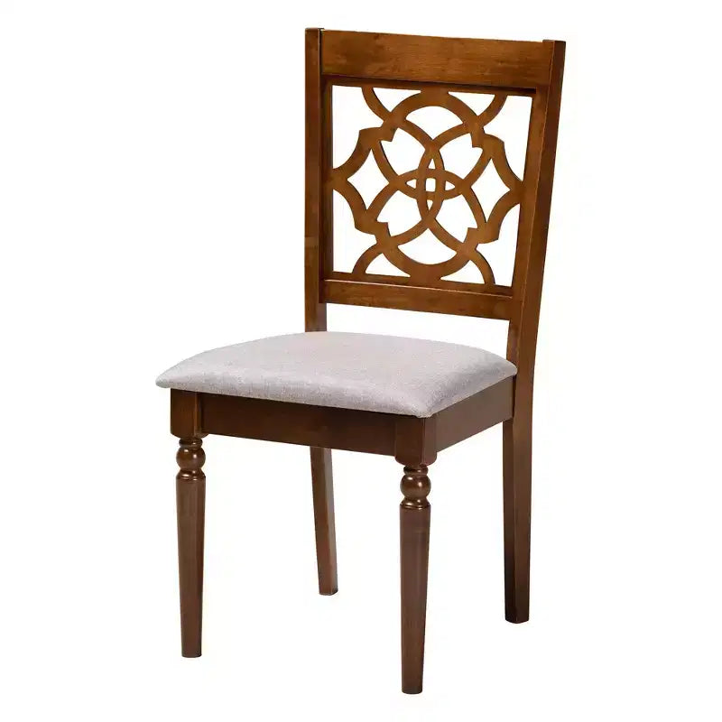 Ensemble de salle à manger 5 pièces Baxton Studio Sadie moderne en bois gris et noyer marron
