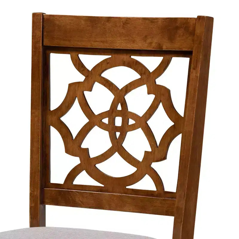 Ensemble de salle à manger 5 pièces Baxton Studio Sadie moderne en bois gris et noyer marron