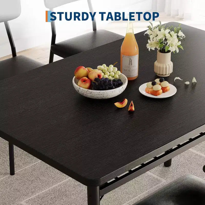Ensemble de salle à manger 3 pièces pour 2 avec étagère de rangement Table carrée à cadre métallique et chaises rembourrées, ensemble de cuisine peu encombrant pour appartement