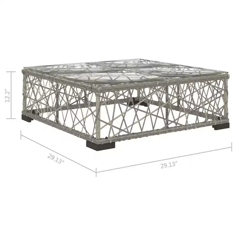 vidaXL Ensemble de canapés de jardin 6 pièces Résine tressée Gris Modulable