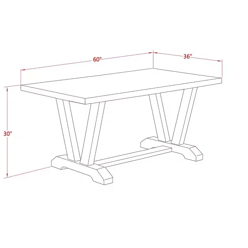 Ensemble de salle à manger 7 pièces Belmont de HomeStock comprenant 6 chaises de cuisine avec assise rembourrée et dossier haut et une table de cuisine rectangulaire – Finition noire