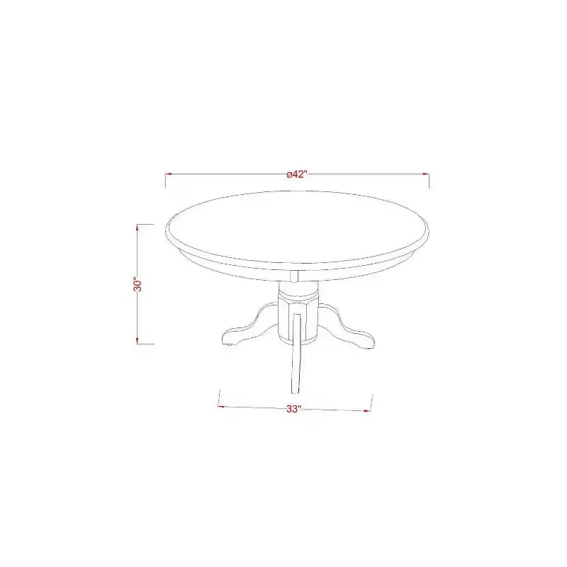 HomeStock Belmont Ensemble de 5 Pièces Table et Chaises de Cuisine Comprend une Table Ronde de Salle à Manger, un Pied Central, 4 Chaises à Assise en Bois Massif, 107x107 cm, Blanc Lin
