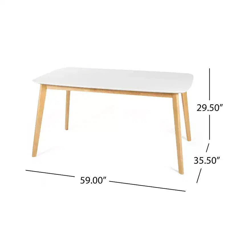 Ensemble de salle à manger Christopher Knight Home Sabrina, 5 pièces, en bois d'hévéa rembourré, de style moderne du milieu du siècle