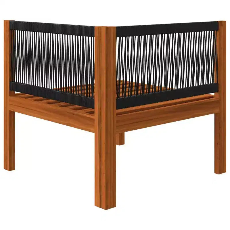 vidaXL Ensemble de salon de jardin 4 pièces en bois d'acacia massif, construction durable et résistante aux intempéries avec coussins crème pour un confort optimal