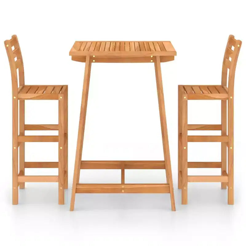 vidaXL Ensemble de bar d'extérieur Bois naturel Bois d'acacia massif Taille unique Durable