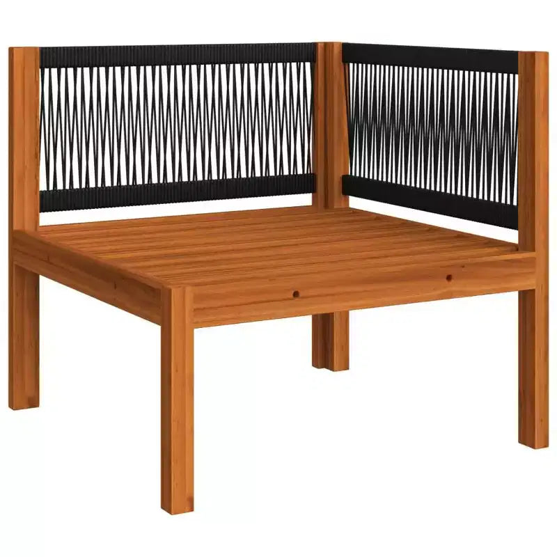 vidaXL Salon de jardin modulaire crème en bois d'acacia massif Medium