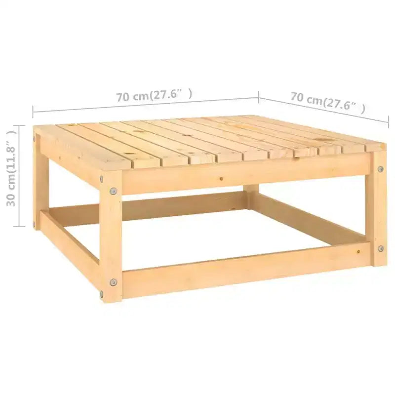 vidaXL Salon de jardin avec coussins en pin massif - Naturel avec coussins