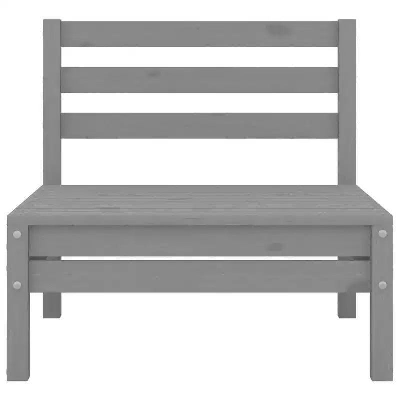 vidaXL Salon de jardin gris en pin massif 3 pièces modulable