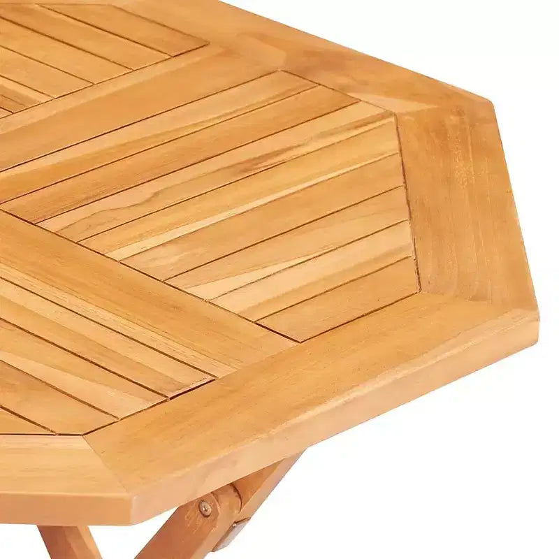 vidaXL Ensemble de jardin en bois de teck massif, couleur naturelle, taille moyenne, pliable