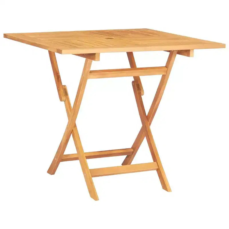 vidaXL Salon de jardin 5 pièces pliable en teck massif marron