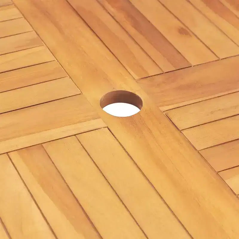 vidaXL Ensemble de salle à manger de jardin Teck naturel Bois de teck massif Taille M Pliable