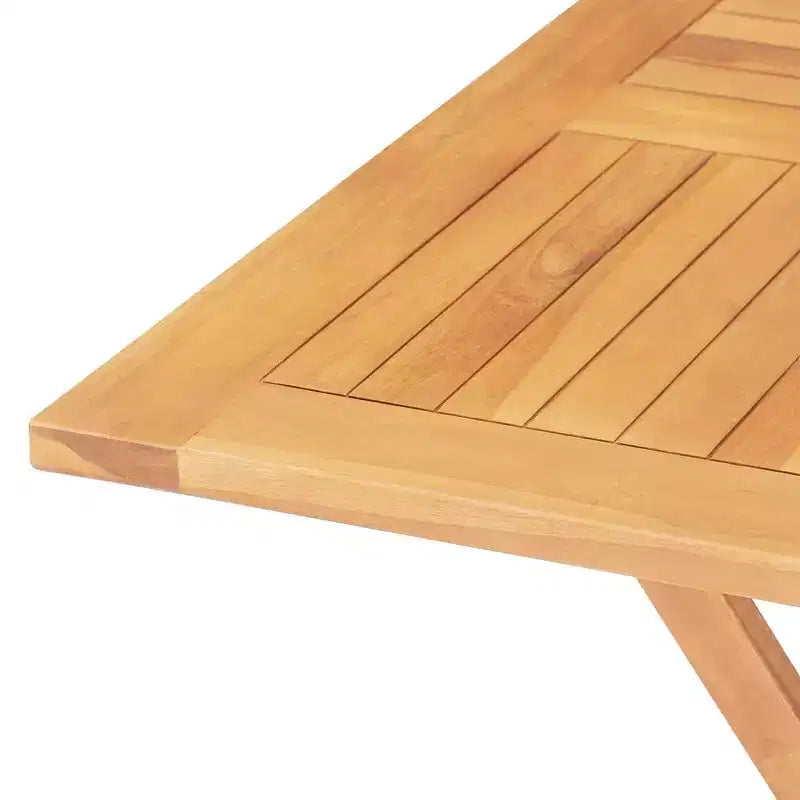 vidaXL Ensemble de salle à manger de jardin Teck naturel Bois de teck massif Taille M Pliable