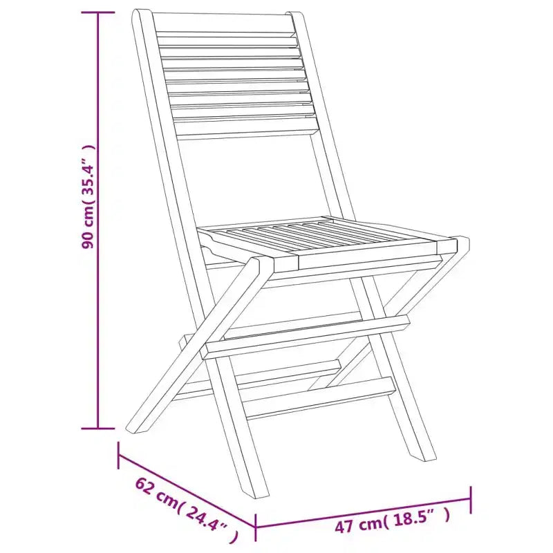 vidaXL Ensemble de salle à manger de jardin Teck naturel Bois de teck massif Taille M Pliable