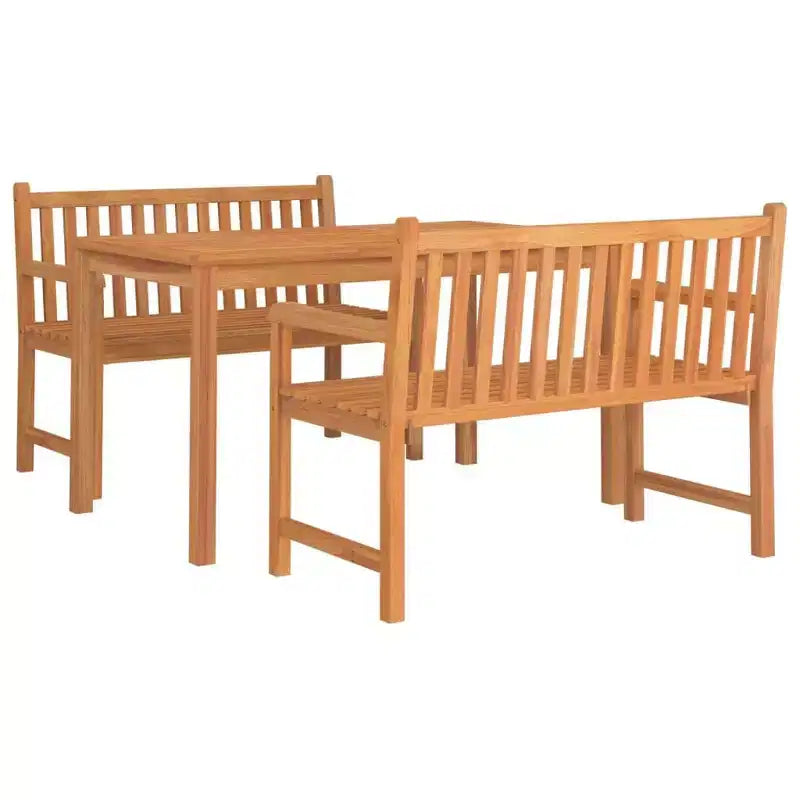 vidaXL Salon de Jardin en Bois de Teck Poncé, Durabilité Moyenne