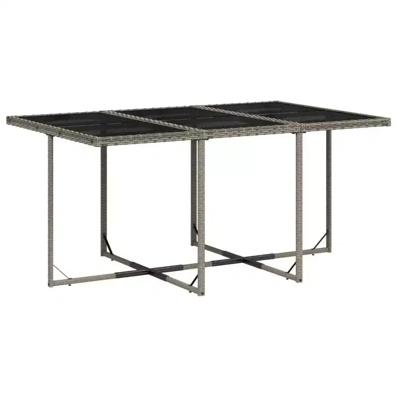 vidaXL Salon de jardin à dîner Lot de 6 Gris, Bleu marine, Noir