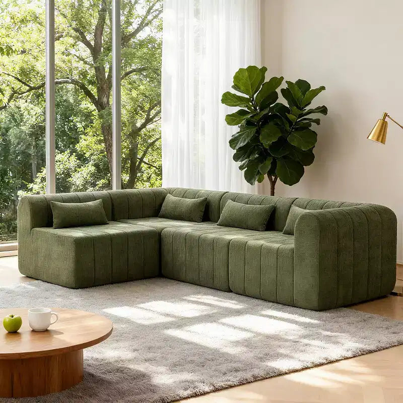Christopher Knight Home Ahearn Canapé sectionnel modulable 4 pièces 145,5 po à compression complète