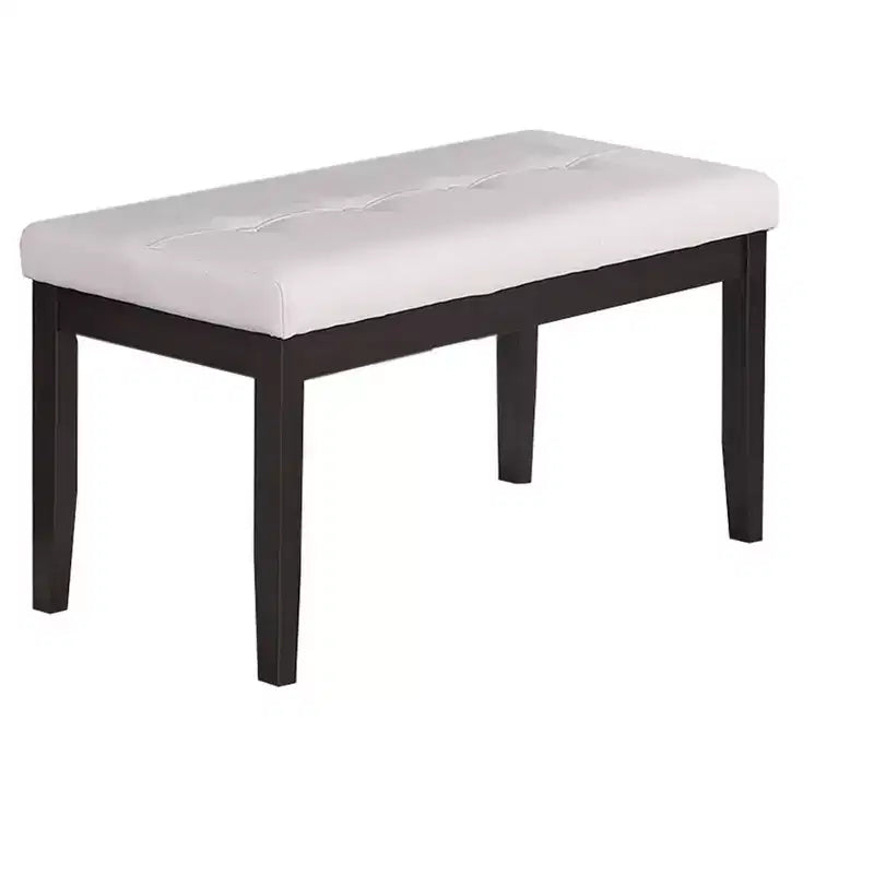 Ensemble de salle à manger style ranch antique Okak 5 pièces et chaises/banc à dossier pour cuisine, salle à manger, ensemble dinette vintage avec cadre en bois massif
