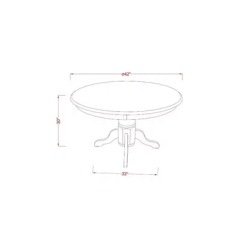 Ensemble table à manger ronde pour 4 – Table de cuisine avec chaises – Ensemble de salle à manger en bois massif