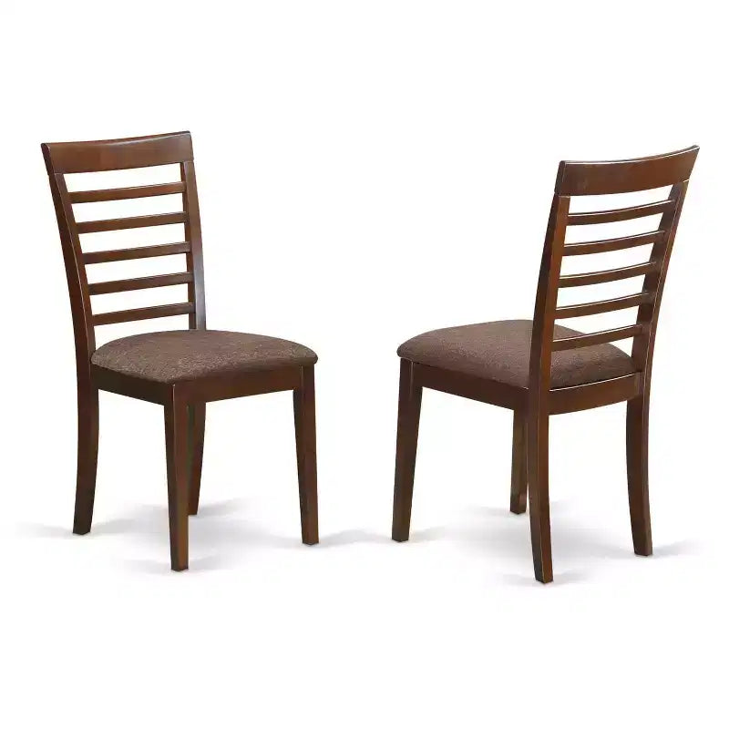 Ensemble de cuisine 5 pièces table et chaises en bois - Table à manger à abattants finition acajou