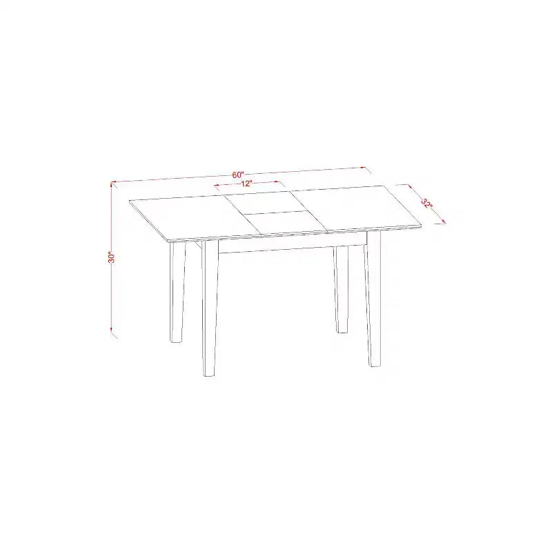 Ensemble table à manger et chaises Nordic Kitchen - Table extensible et 6 chaises de salle à manger