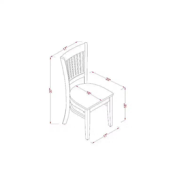 Ensemble salle à manger 5 pièces – Table et chaises en bois – Style cottage blanc lin
