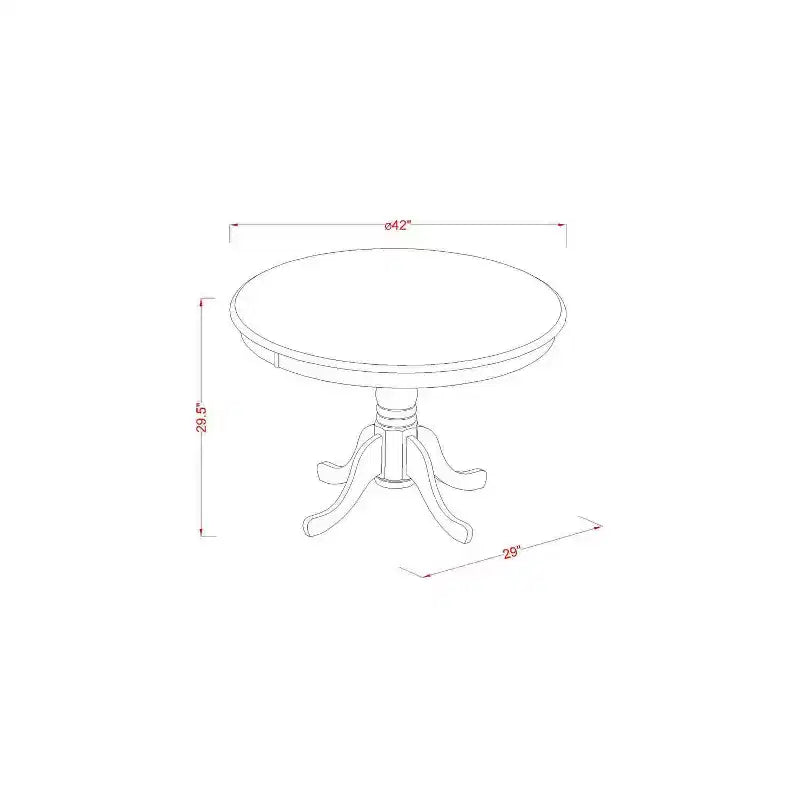 Ensemble de salle à manger 3 pièces Coastal Chic – Table ronde et 2 chaises – Table de cuisine blanc lin