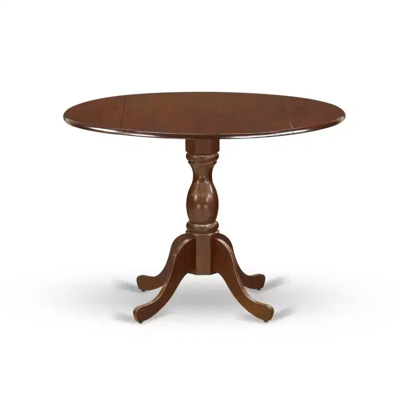 Ensemble de salle à manger 3 pièces avec plateau en bois massif finition acajou et chaises hautes - 4 places