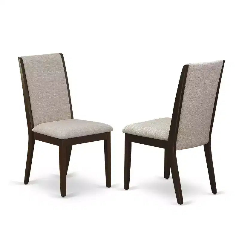 Ensemble de salle à manger 3 pièces avec plateau en bois massif finition acajou et chaises hautes - 4 places
