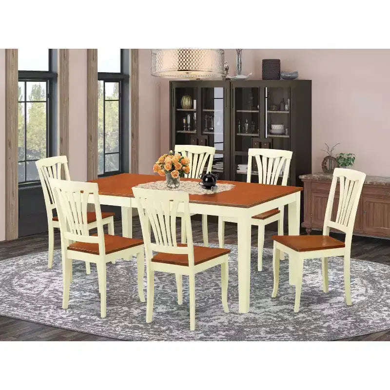 Ensemble Table et Chaises de Salle à Manger Rococo - Table de Cuisine et Chaises - Design Élégant