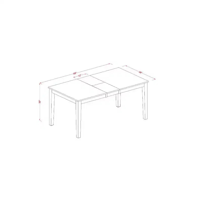 Ensemble de salle à manger 7 pièces - Table de cuisine avec 6 chaises - Ensemble de salle à manger en bois massif - Table extensible - Design classique