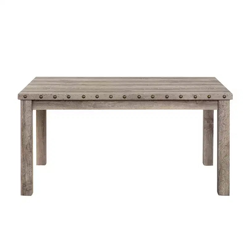 Ensemble de salle à manger en bois - Table rectangulaire de style ferme moderne et chaises rembourrées pour cuisine et salle à manger (beige) - Morden Fort