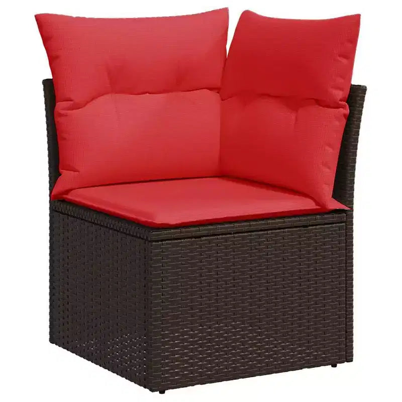 vidaXL Ensemble de canapés de jardin 9 pcs Marron Résine tressée