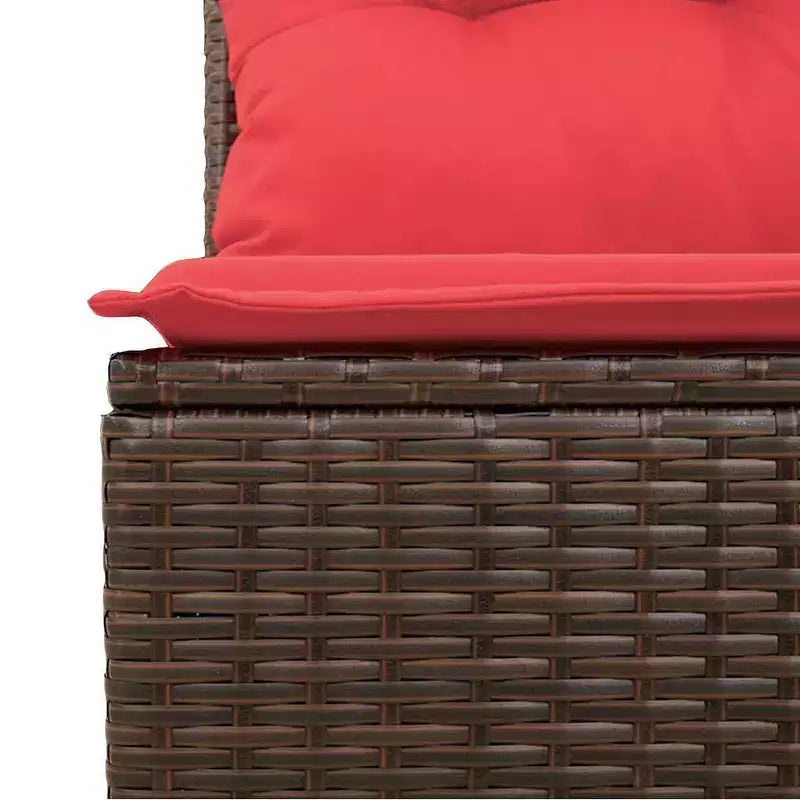 vidaXL Ensemble de canapés de jardin 9 pcs Marron Résine tressée