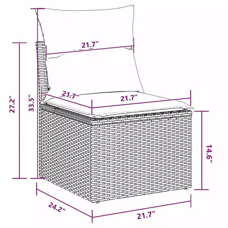 vidaXL Ensemble de canapés de jardin 9 pcs Marron Résine tressée