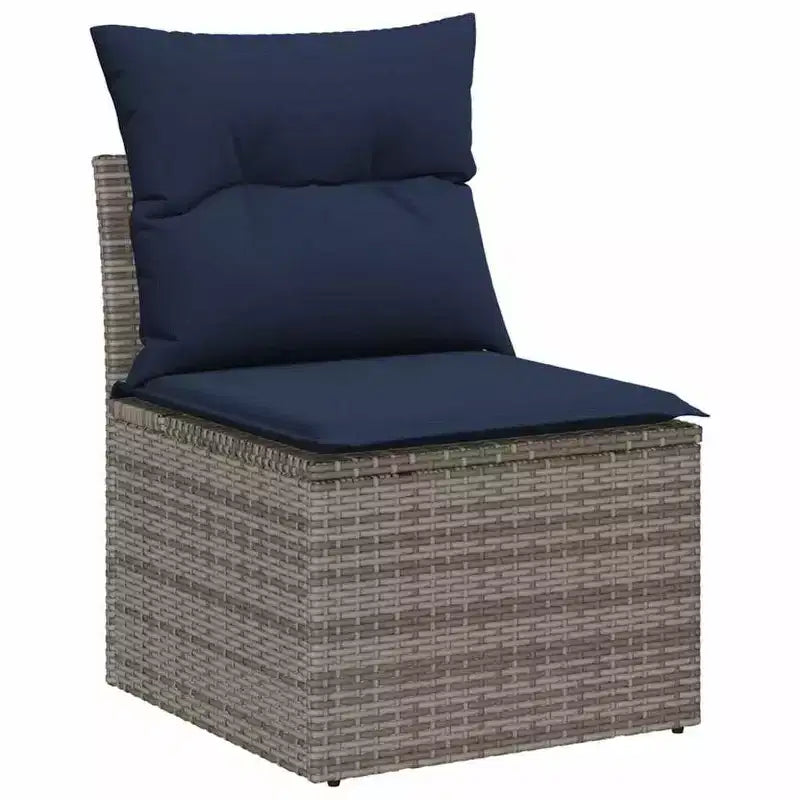 vidaXL Ensemble de canapés de jardin 9 pcs Marron Résine tressée