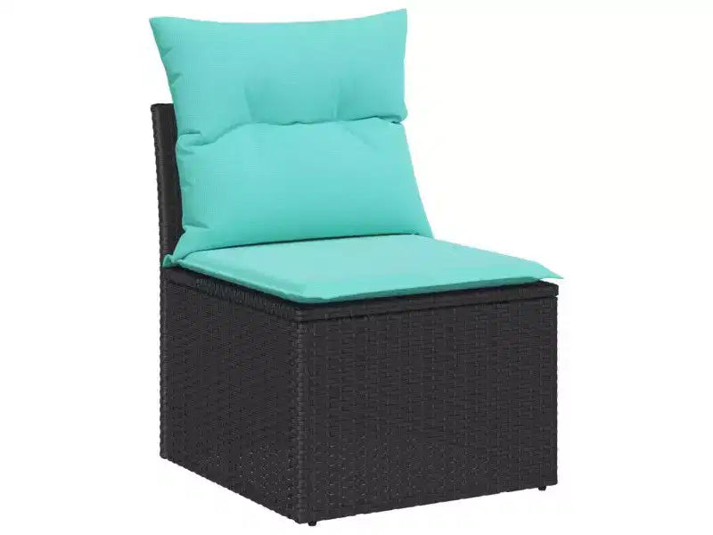 vidaXL Ensemble de canapés de jardin 9 pcs Marron Résine tressée