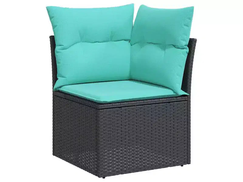 vidaXL Ensemble de canapés de jardin 9 pcs Marron Résine tressée