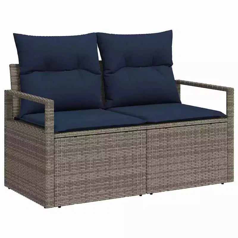 vidaXL Salon de jardin 4 pcs Marron Résine tressée