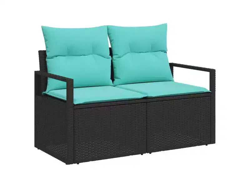 vidaXL Salon de jardin 4 pcs Marron Résine tressée